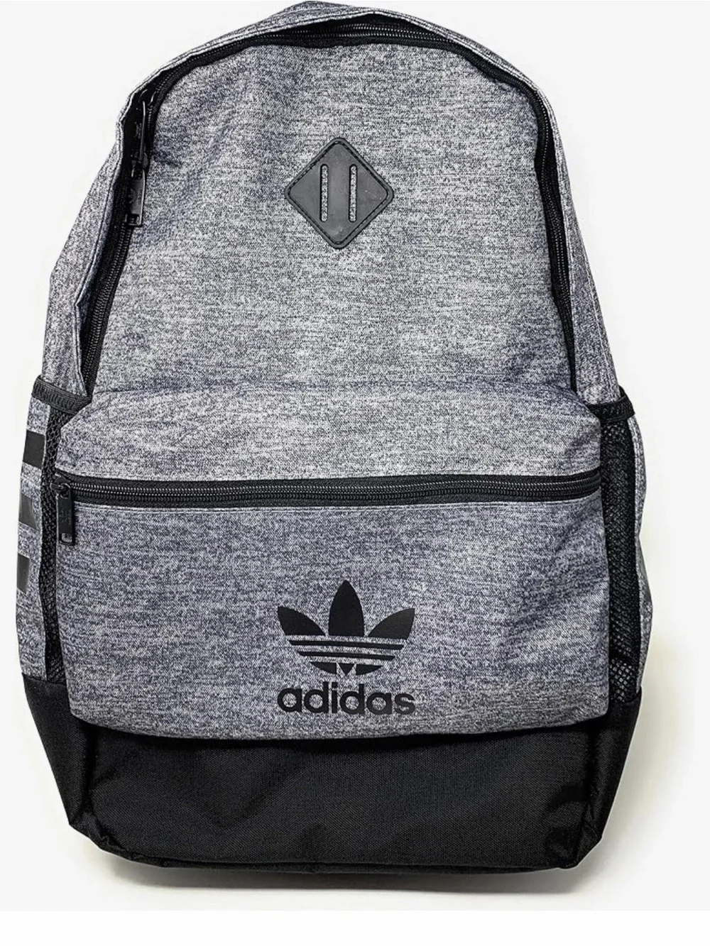 adidas Grey Heather Backpack with Black Base and Logo